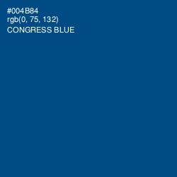 #004B84 - Congress Blue Color Image