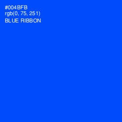 #004BFB - Blue Ribbon Color Image