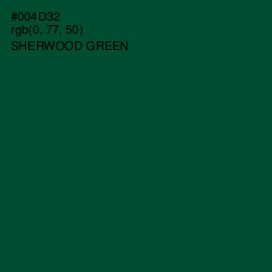 #004D32 - Sherwood Green Color Image