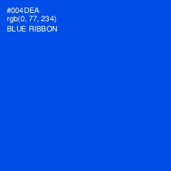 #004DEA - Blue Ribbon Color Image