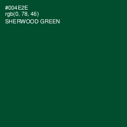 #004E2E - Sherwood Green Color Image