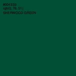 #004E33 - Sherwood Green Color Image