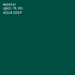 #004E41 - Aqua Deep Color Image