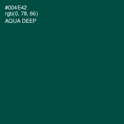 #004E42 - Aqua Deep Color Image