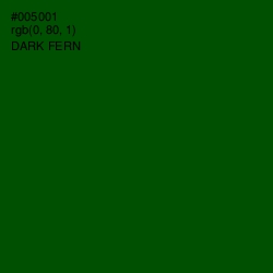 #005001 - Dark Fern Color Image