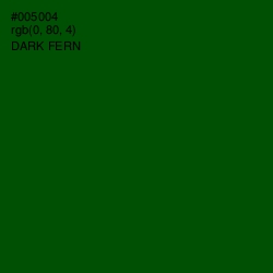 #005004 - Dark Fern Color Image