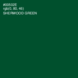 #00502E - Sherwood Green Color Image