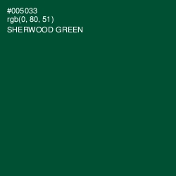 #005033 - Sherwood Green Color Image