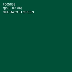 #005038 - Sherwood Green Color Image