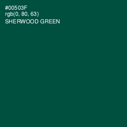 #00503F - Sherwood Green Color Image