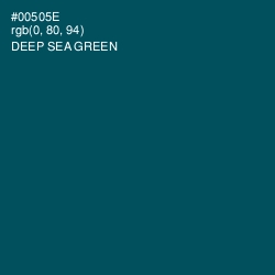 #00505E - Deep Sea Green Color Image