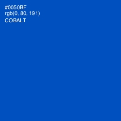 #0050BF - Cobalt Color Image