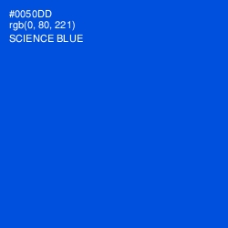 #0050DD - Science Blue Color Image
