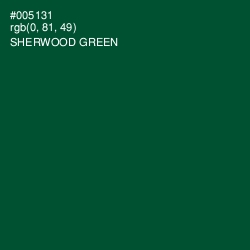 #005131 - Sherwood Green Color Image