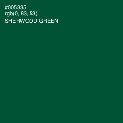 #005335 - Sherwood Green Color Image