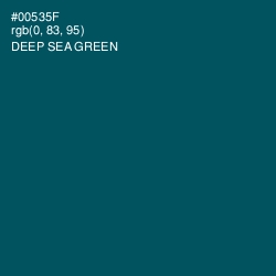 #00535F - Deep Sea Green Color Image