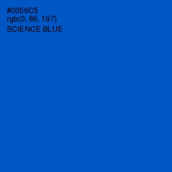 #0056C5 - Science Blue Color Image