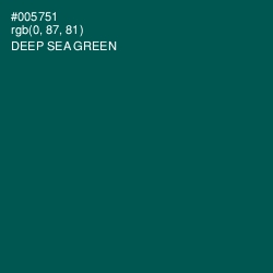 #005751 - Deep Sea Green Color Image