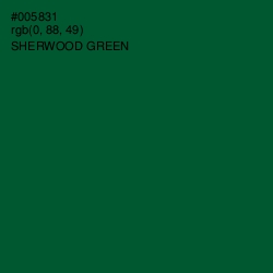 #005831 - Sherwood Green Color Image