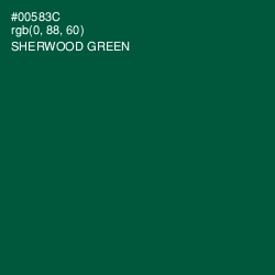 #00583C - Sherwood Green Color Image