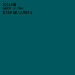 #00585E - Deep Sea Green Color Image