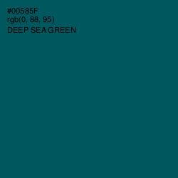 #00585F - Deep Sea Green Color Image