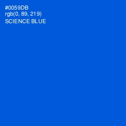 #0059DB - Science Blue Color Image