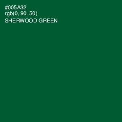 #005A32 - Sherwood Green Color Image