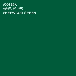 #005B3A - Sherwood Green Color Image