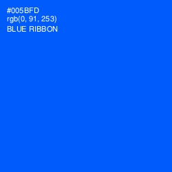 #005BFD - Blue Ribbon Color Image