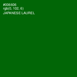 #006606 - Japanese Laurel Color Image