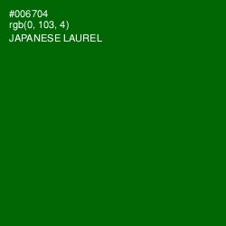 #006704 - Japanese Laurel Color Image