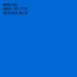 #0067D5 - Science Blue Color Image