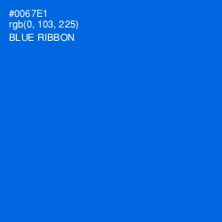 #0067E1 - Blue Ribbon Color Image