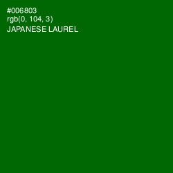 #006803 - Japanese Laurel Color Image