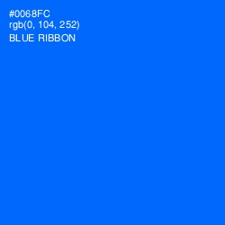 #0068FC - Blue Ribbon Color Image