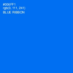 #006FF1 - Blue Ribbon Color Image