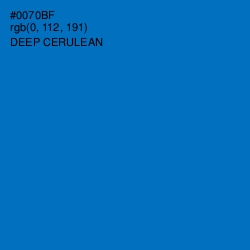 #0070BF - Deep Cerulean Color Image