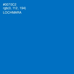 #0070C2 - Lochmara Color Image