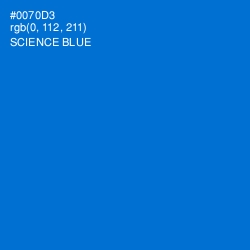 #0070D3 - Science Blue Color Image