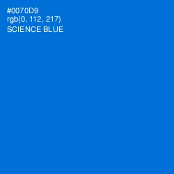 #0070D9 - Science Blue Color Image