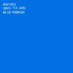 #0070E2 - Blue Ribbon Color Image