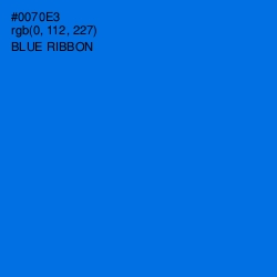 #0070E3 - Blue Ribbon Color Image