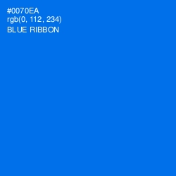 #0070EA - Blue Ribbon Color Image