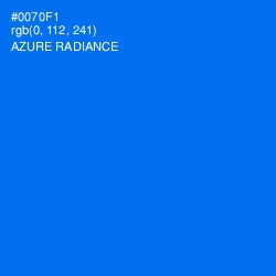 #0070F1 - Azure Radiance Color Image