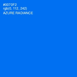 #0070F2 - Azure Radiance Color Image