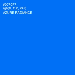 #0070F7 - Azure Radiance Color Image