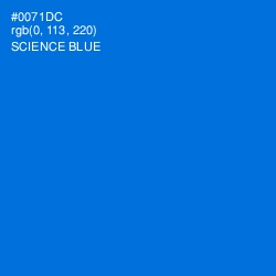 #0071DC - Science Blue Color Image