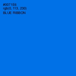 #0071E6 - Blue Ribbon Color Image