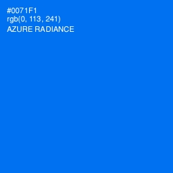 #0071F1 - Azure Radiance Color Image